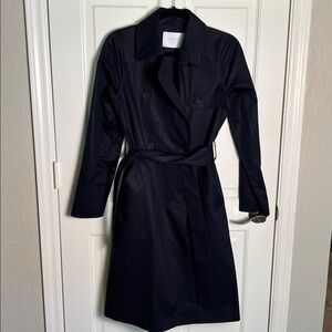Everlane The Drape Trench Coat In Navy XS